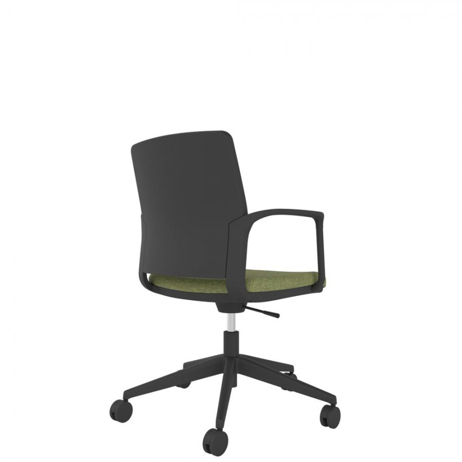 Black Shell Upholstered Back Task Chair